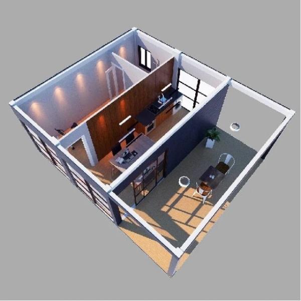 CQGC 18mm MGO Light Steel Structure Container Flat Pack Home Extensions