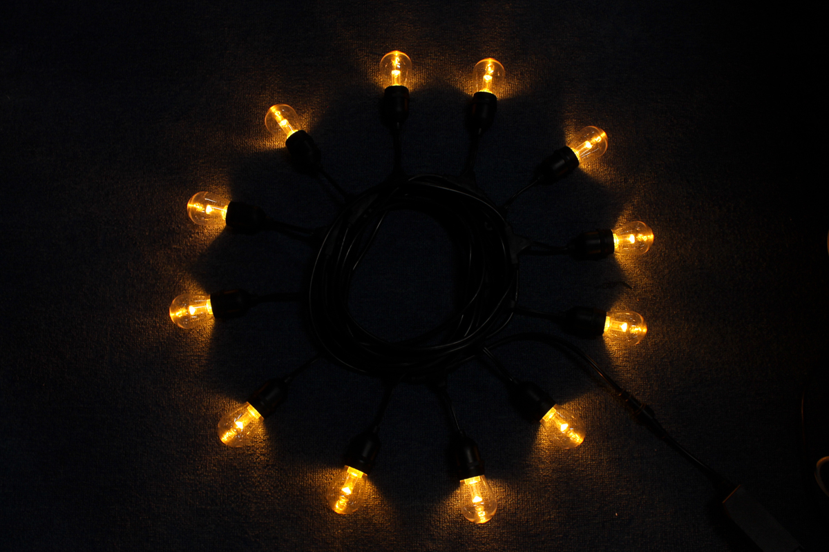 2200K 3500K Dual Color Temperature Remote Controlled S14 Lights String Vintage Edison LED Bulb String Light Festoon Lighting