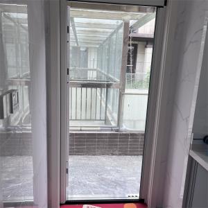 Best Anti Mosquito Net Low Track Retractable Screen Door Custom Barrier Free Insect Fly Screen Door Fiberglass wholesale