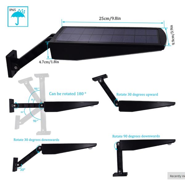 IP65 Waterproof Solar Powered Motion Sensor Light
