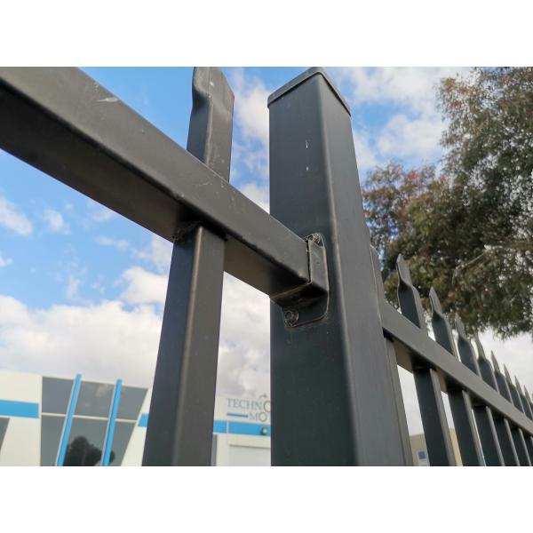 2.03m Pvc Coated Black Wrought Iron Fence Panels Security
