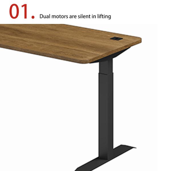 L-shaped Electric Lifting Table With Movable Sub Cabinet Storage Space, Main Desk With Cable Collection System, Office Desk