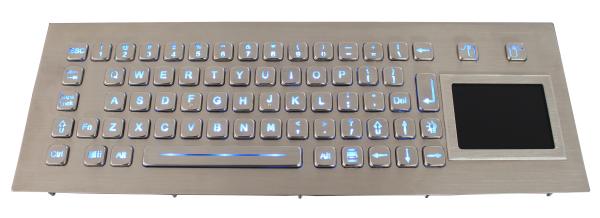 Cheap 70 Keys Rugged Backlit USB Keyboard With Touchpad Kiosk Keyboard for sale
