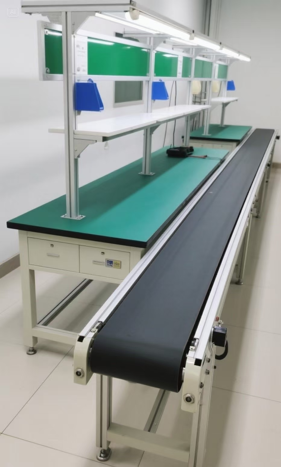 Unilateral Independent Workbench Assembly Line Belt Conveyor with Wide Adaptability PVC Conveyor Belts