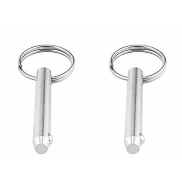 Close-up of quick release pin mechanism