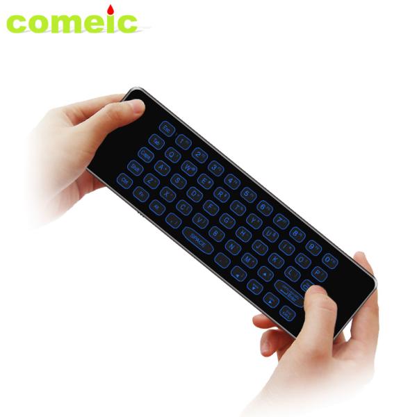 Cheap Android BOX Air Mouse Backlight IR Learning Function With Rechargeable Battery for sale
