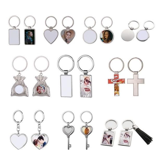 Advertising Promotional Gift Metal Sublimation Alloy Key Chain Blank Llaveros