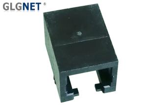 China 4 PIN Female Rj11 Modular Connector Black Unshielded Plastic Housing on sale
