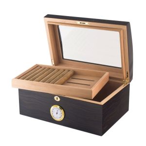 Aluminium / ABS Materials OEM Thermometer Cigar Humidity Testing Thermometer