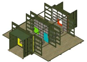 China Luxury 20 SQM Restaurant 20ft Prefab Container Office on sale