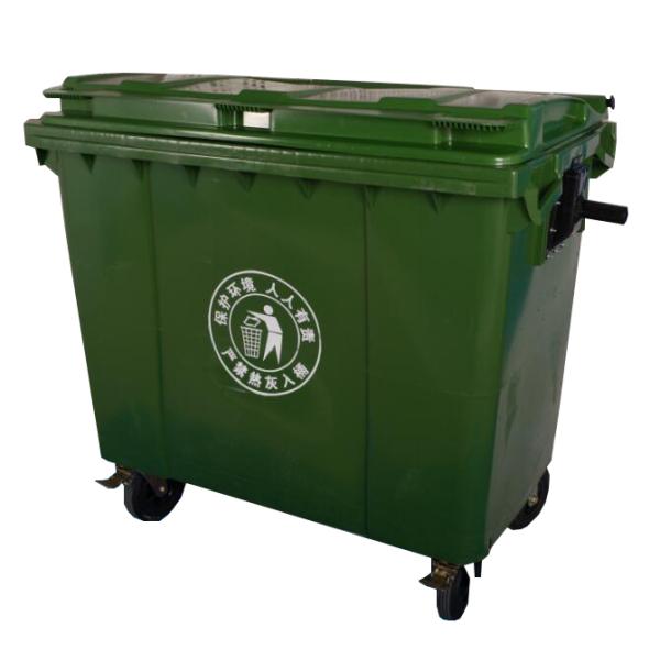 1100L wheelie mobile plastic garbage bin for residential industrial medical use