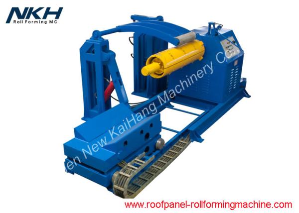 Cheap Hydraulic de-coiler with coil car for 1500mm wide coil width roofing/ deck machine/ cut to length line, 10mt capacity for sale