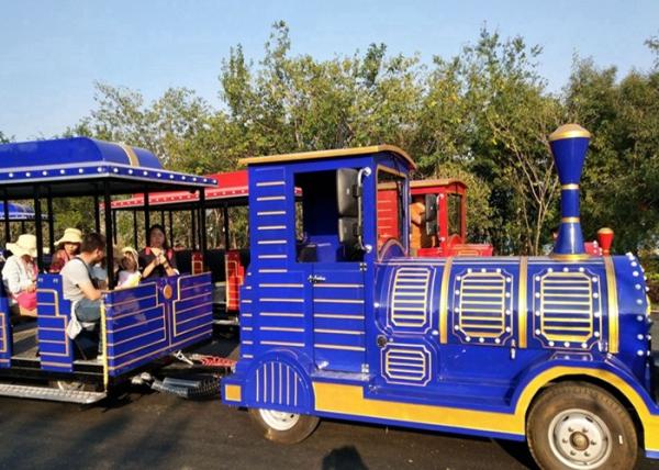 Cheap Outdoor Diesel Trackless Train Amusement Ride Vacuum Tyre For Large Scenic Area for sale