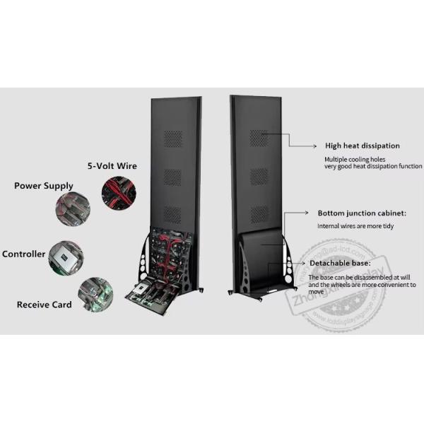 High Brightness Poster Led Display P1.86 P2 P2.5 P3 COB Indoor Commercial Floor Stand Digital LED Poster For Shopping Mall/Cinema