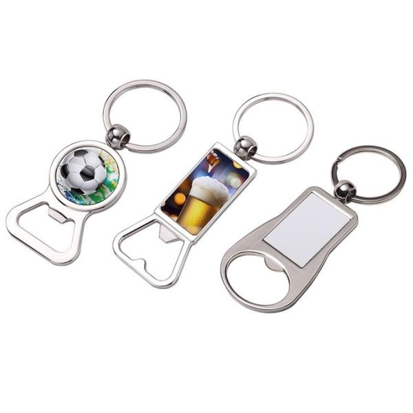 Metal Bottle Opener Keychain Small Size Sublimation Opener For Beer Creative