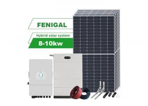 China 8KW 10KW Solar Energy System Hybrid Complete With PV Panels Inverters And Lithium Battery on sale