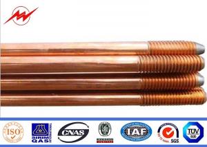 Best Pure Earth Earth Bar Copper Grounding Rod Flat Pointed 0.254mm Thickness wholesale
