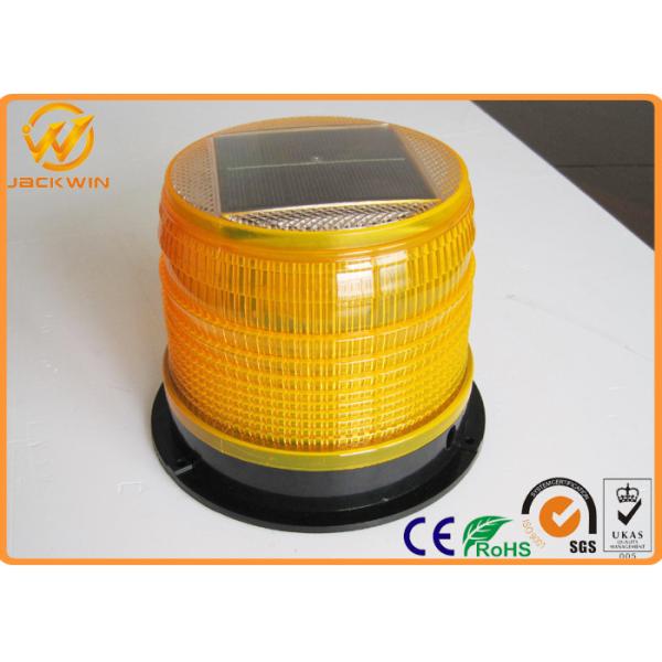 Solar Powered LED Amber Flashing Lights with High Intensity Sensor Manual Control