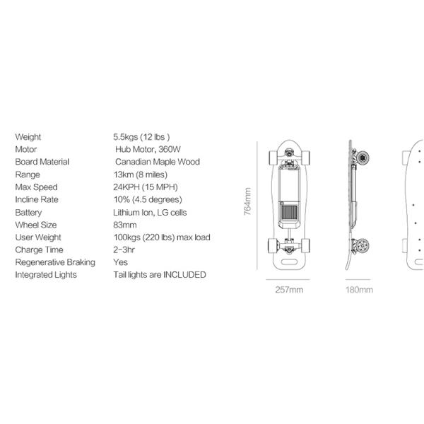 High Speed Boosted Electric Skateboard , Small Motorized Skateboard For School