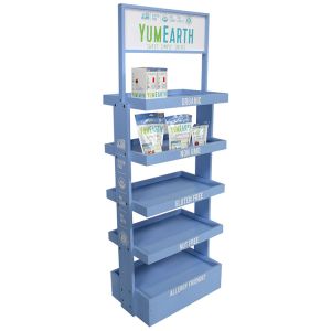 Flyer Chocolates Side Brander Wooden Tray Display Stand