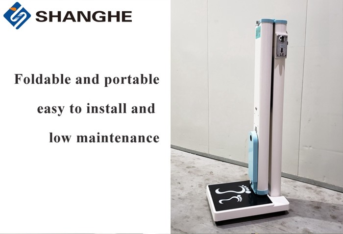 Automated Body Weight And Height Scale Supporting Arabic / Spanish / French