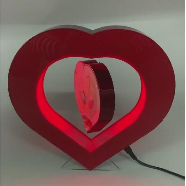 heart shape led light magnetic levitation floating pop photo frame display racks wedding gift toys