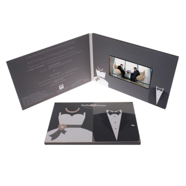 Cheap 5 Inch LCD Promotional Video Card Support Video Upload And Download for sale