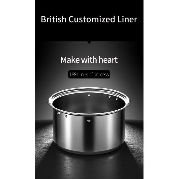 2L Red Modern Desugared Rice Cooker Hidden Screen 2.45KG heated evenly