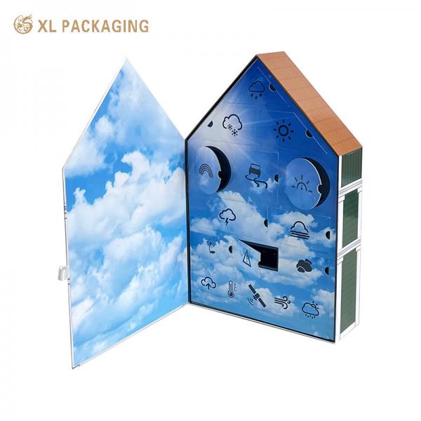 XL Packaging Custom Packaging Box Factory Gift Tree Calendar Box Skin Care Tools Toy Craft Electrons House Shape Gift Advent Calendar Packaging Box