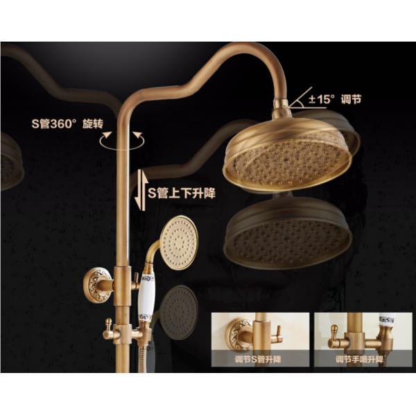Luxury Copper Antique Shower European Rain Shower Faucets
