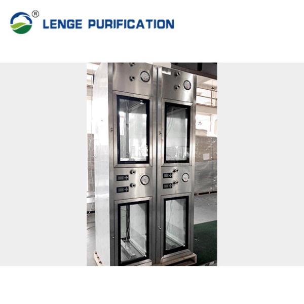 Cheap 400 x 400 x 1200 Double - Layer Glass Door Dynamic Pass Box With Control Panel for sale