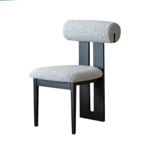 China Customized Fabric Modern Upholstered Dining Chairs With Metal Legs on sale