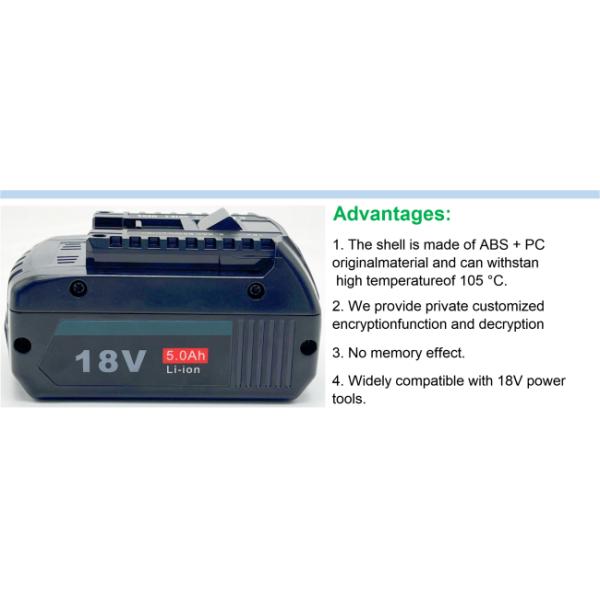 3ah 4ah 5ah 6ah Power Tool LiFePO4 Lithium Battery Bosch 18v Battery Replacement