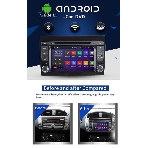 Touch Screen Car Dvd player Android 7.1 with Mp4 Radio Stereo for BRAVO
