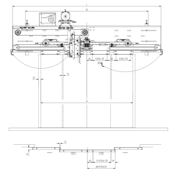 VVVF Passenger Elevator Door Operator 4 Leafs 1200mm With Elevator Door Controller