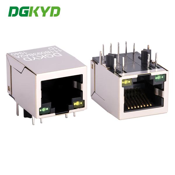 Cheap RJ45 Ethernet port, single port, all inclusive with lights, 8PIN DIP with filter DGKYD111B093BA2A1D for sale