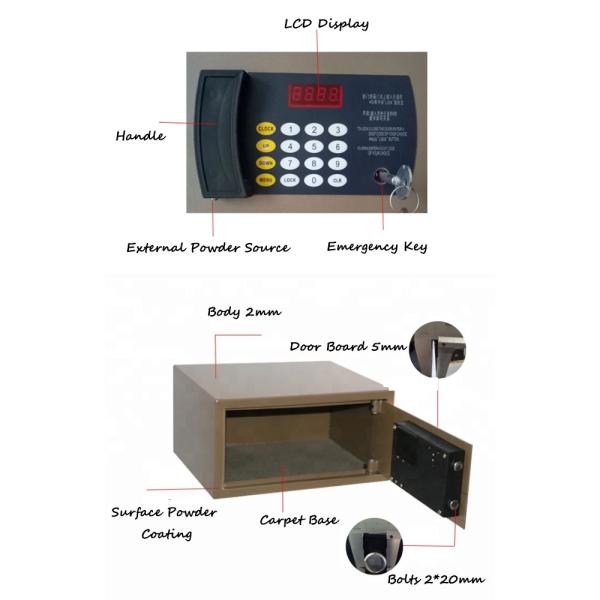 Deposit Digital Money Safe Box Steel Storage Locker Electronic Key Lock Wall Safe Box