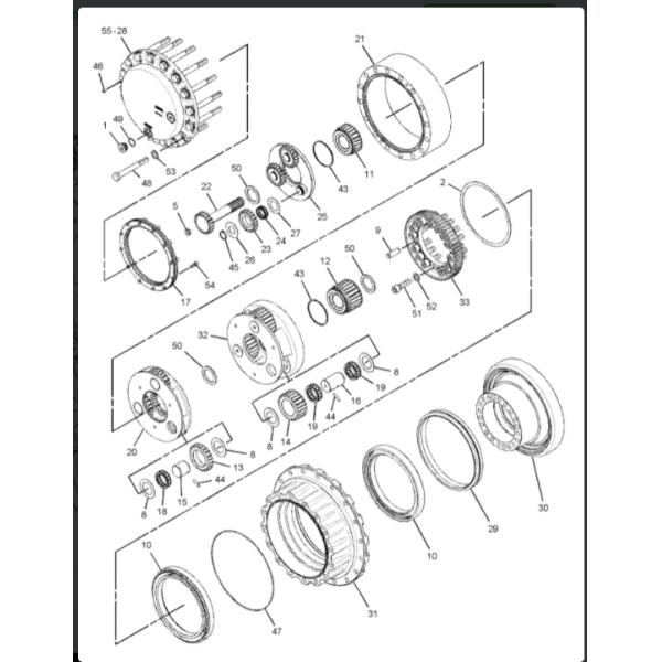 169-5592 1912684 1695594 1912675 E320C E320D E322C E325 Planetary Gear Final Drive