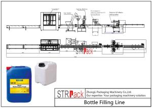 Best 10-20L Lubricating Oil Fillling Line With Net Weigh Filling Machine,Jerry Can Capping Machine,Labeling Machine for Drum wholesale