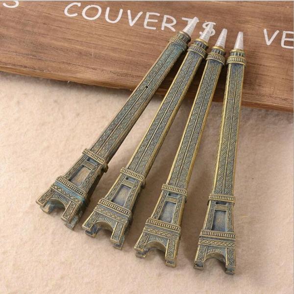 Cheap Novelty resin Eiffel Tower ballpoint pen for promotion souvenir gift for sale