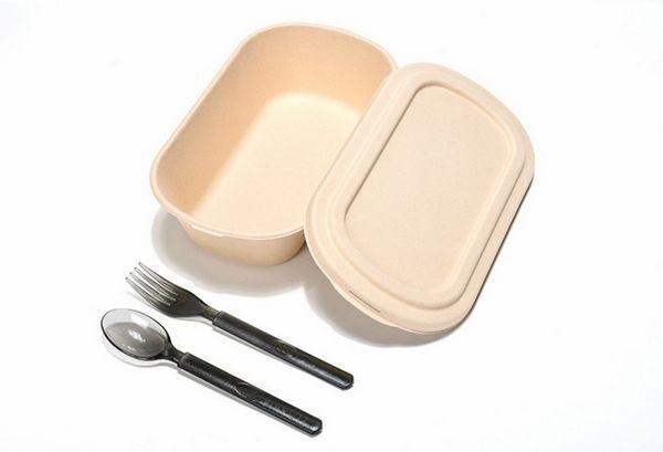 Cheap Biodegradable Bamboo Pulp Food Container Microwaveable With Cover Safety for sale