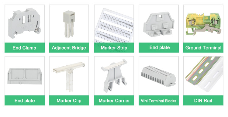 280-107 Multiple Functions Spring Cage Connection Terminal Block , Spring Loaded Wire Terminal Feed Through