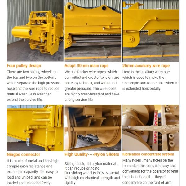 Q355B Telescopic Dipper Arm Attachments For Heavy Machinery Construction Sites