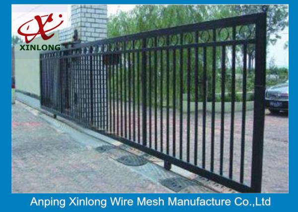 Cheap Professional Automatic Sliding Gates Galvanized Pipe Material 1m Height for sale