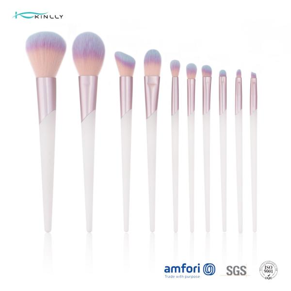 Cheap Beveling Aluminium Ferrule Plastic Makeup Brushes for sale