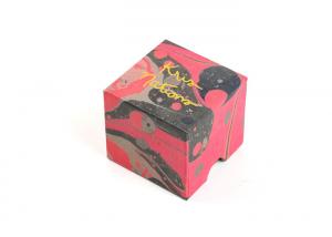 Best Oil Painting Jewelry Cardboard Boxes Red Gold Stamping For Necklace wholesale