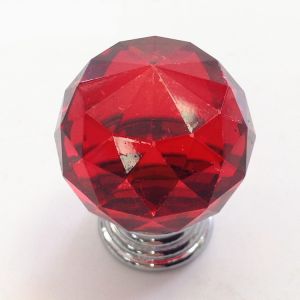 Best Pull Handle Knob Crystal Rhinestone Buttons Red Orange Or Transparent For Furniture wholesale