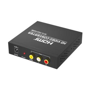 3 x RCA Input Port 1080P AV To VGA Converter