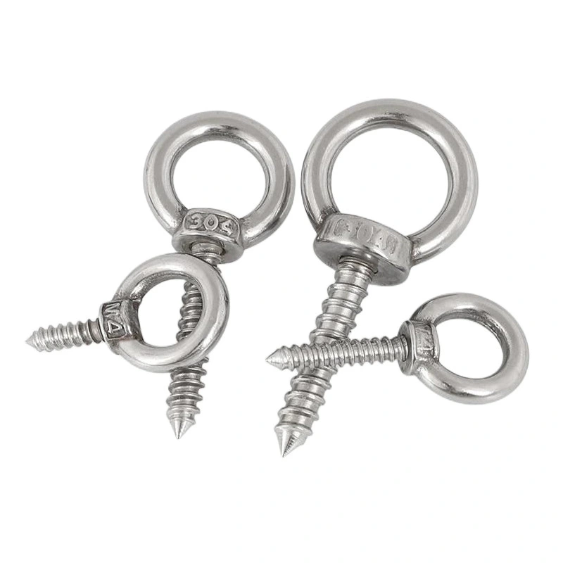 Stainless Steel SS316 Shoulder Hook Self Tapping Wood Screw Closed Eye Bolt