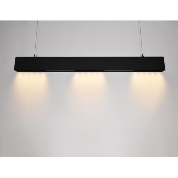 Library Linear Suspension Lighting Black 0 - 10V Dimming 6000K 100 - 277V